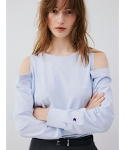 【FRAY I.D｜Champion】オフショルロングTシャツ