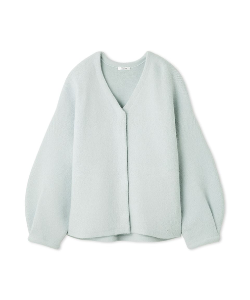 ダブルフェイスラクーンカーディガン