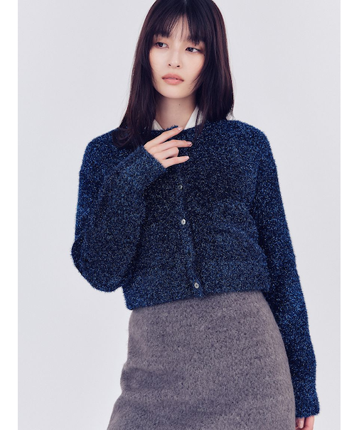 スパークルフェザーカーディガン