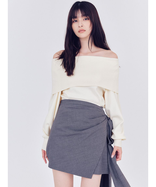 ワイドカラーオフショルダープルオーバー｜フレイアイディーの