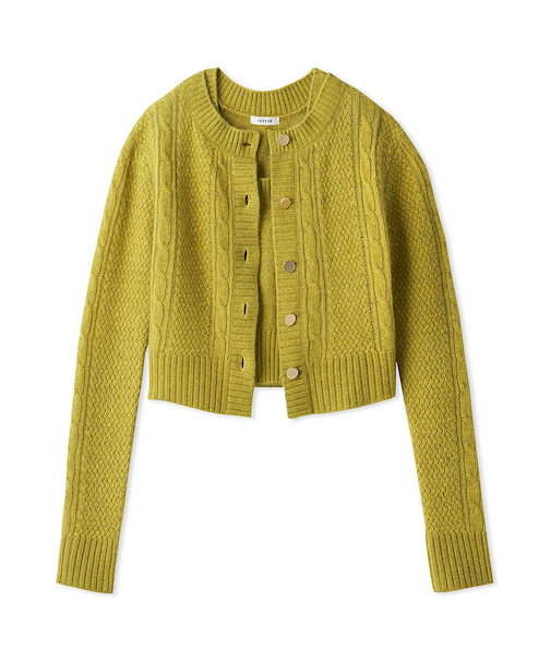 ラクーンケーブルニットアンサンブル