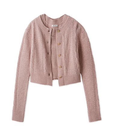 ラクーンケーブルニットアンサンブル