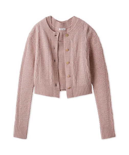 ラクーンケーブルニットアンサンブル