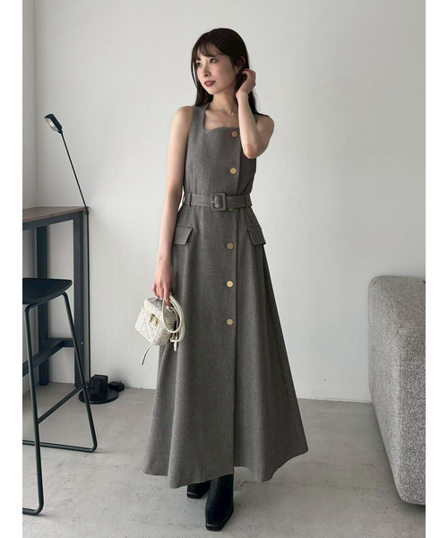 ダブルヘリンボーンジレワンピース｜フレイアイディーの通販