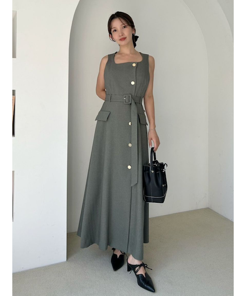 FRAY I.D ダブルヘリンボーン ジレ ワンピース ダブルヘリンボーンジレワンピース｜フレイアイディーの通販