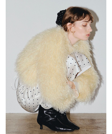 ECOPELショートファーコート