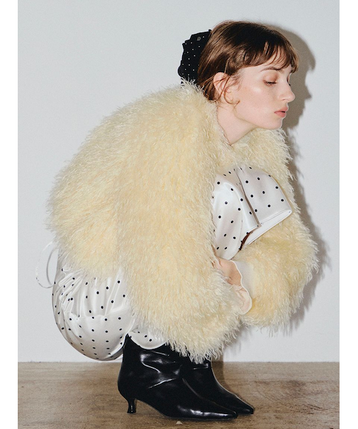 ECOPELショートファーコート