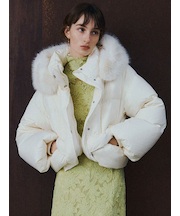 フードファーショートダウンコート