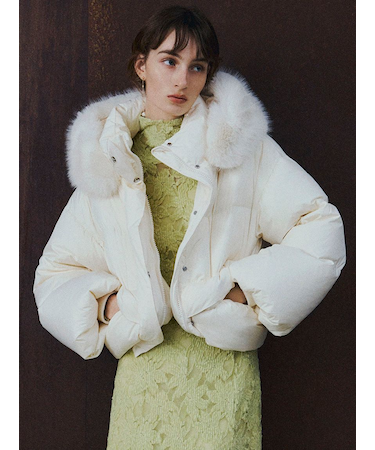 フードファーショートダウンコート