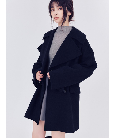 ウールリバーミドルAラインコート