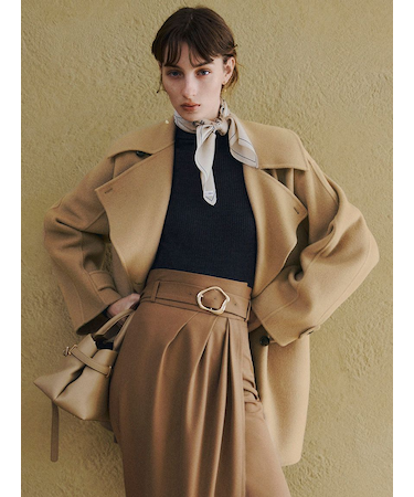 ウールリバーミドルAラインコート