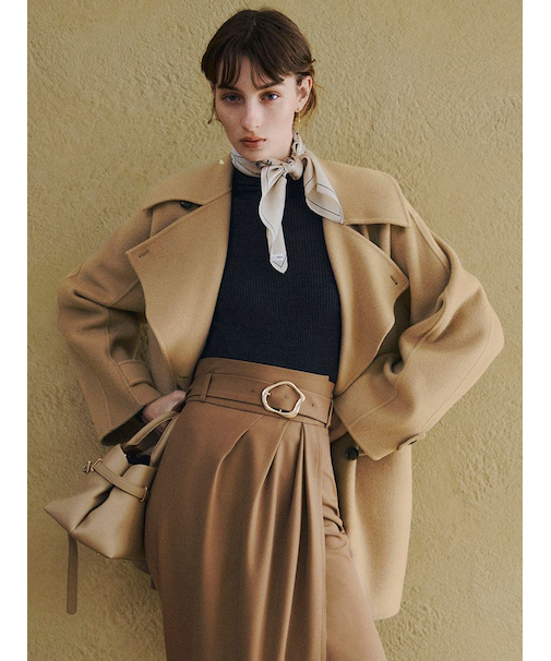 ウールリバーミドルAラインコート