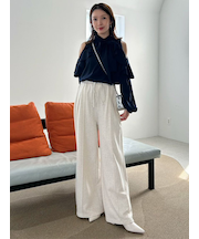ウエストベロアリボンスウェットパンツ