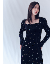 ベロアナローワンピース