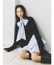 リボンタイコンビニットチュニック