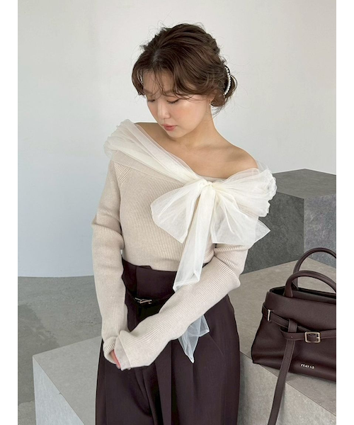 ペプラムアシメニットプルオーバー｜スナイデルの通販｜&mall（アンド