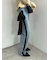 【00サイズ】リボンモチーフストレートワイドデニム