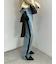 【00サイズ】リボンモチーフストレートワイドデニム