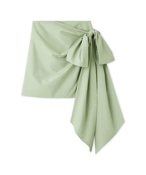 ボリュームリボンタフタミニスカート