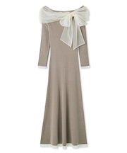 3wayリボンオフショルニットワンピース