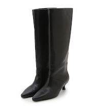 キトゥンヒールロングブーツ