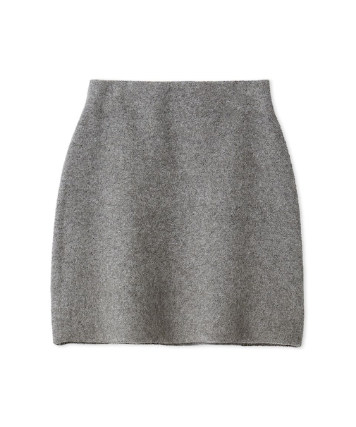 ラクーンダブルフェイスニットミニスカート