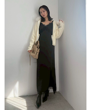 【限定カラー】レーストリムキャミワンピース