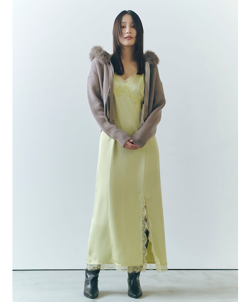 【限定カラー】レーストリムキャミワンピース