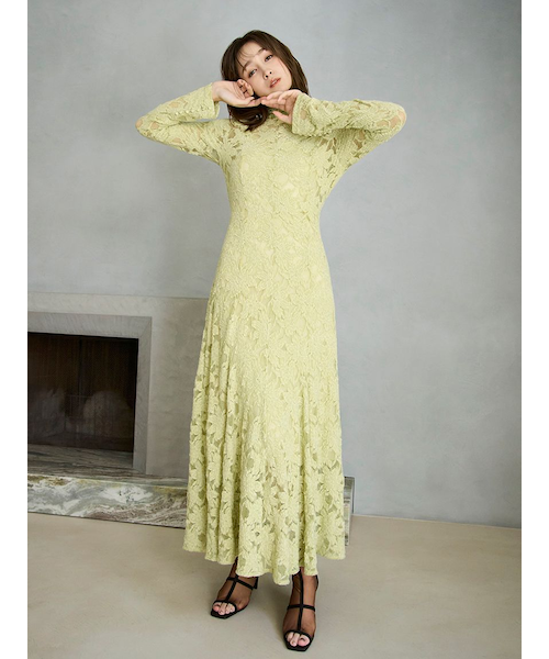 フラワーストレッチレースワンピース｜フレイアイディーの通販