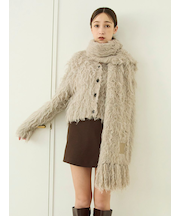 2wayブラッシュシャギーカーディガン