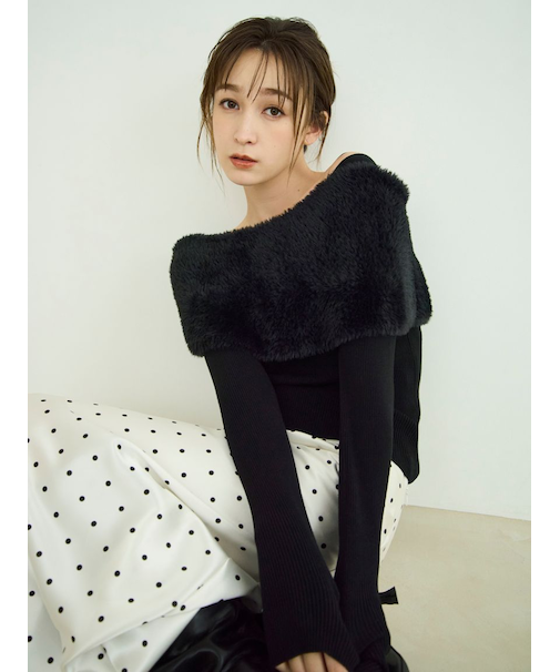 ファーケープニット