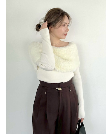 ファーケープニット