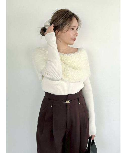 ファーケープニット