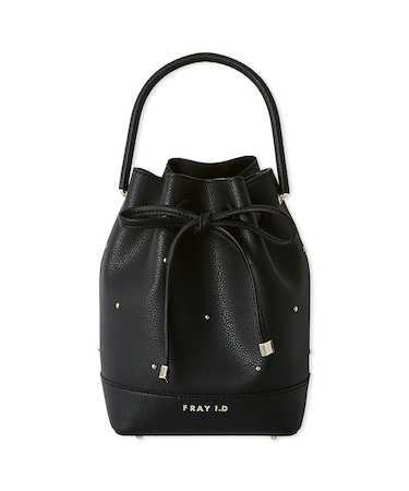 ドローストリングスタッズリボンバッグ