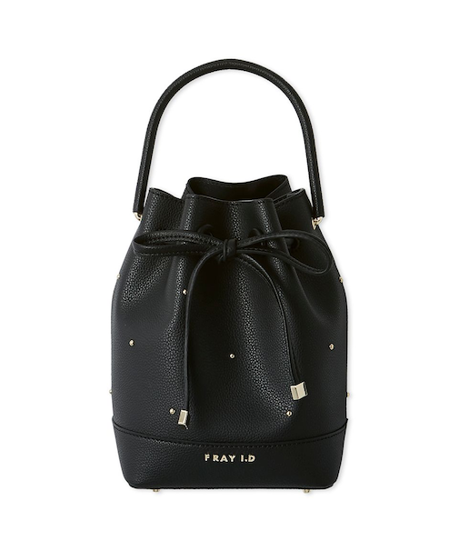 ドローストリングスタッズリボンバッグ