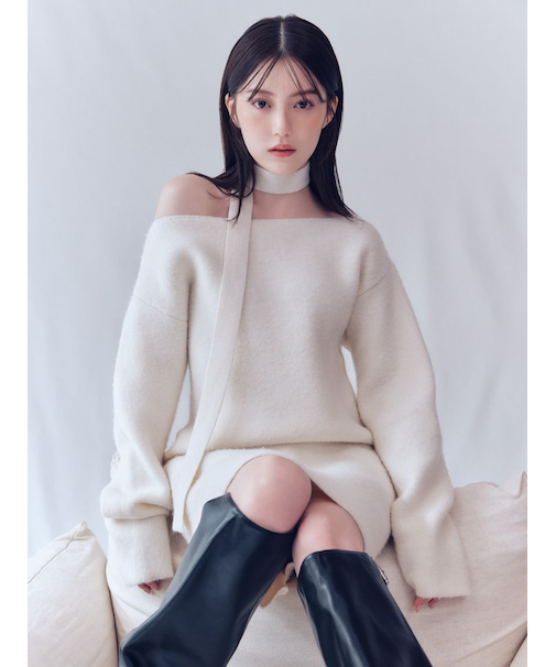 フォックスウールミニニットワンピース