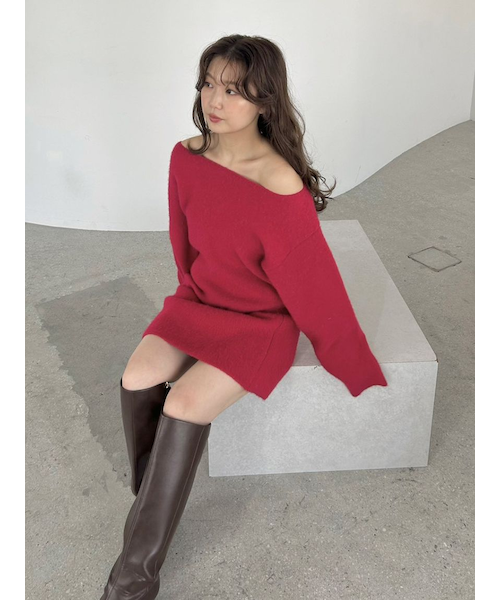 フォックスウールミニニットワンピース｜フレイアイディーの通販