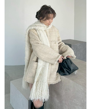 ブラッシュシャギーニットマフラー