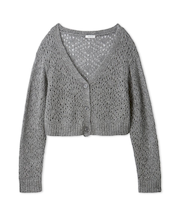 モヘアミックスラメニットカーディガン