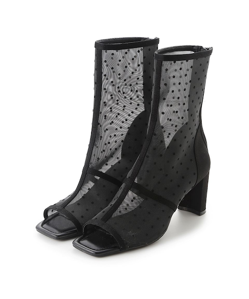 オープントゥメッシュブーツ