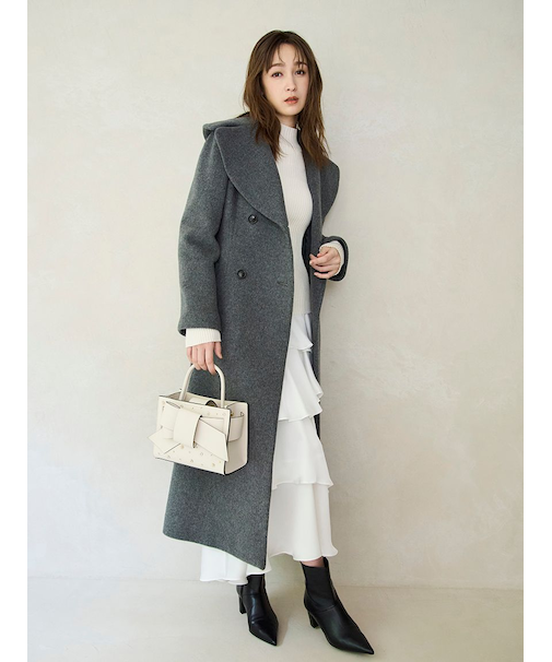 サテンランダムティアードスカート