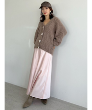 ハイウエストサテンナロースカート