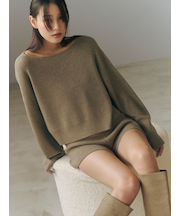 ウォッシャブルカシミヤシルクニットショートパンツ/ウォッシャブル