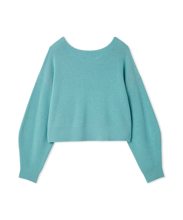 ウォッシャブルカシミヤシルクボートネックニット／ウォッシャブル