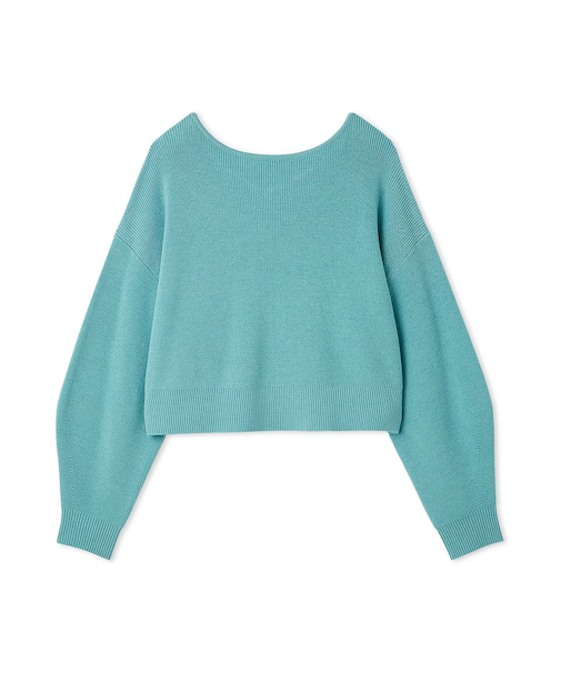 ウォッシャブルカシミヤシルクボートネックニット／ウォッシャブル