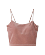 ベロアカップインクロップドキャミソール