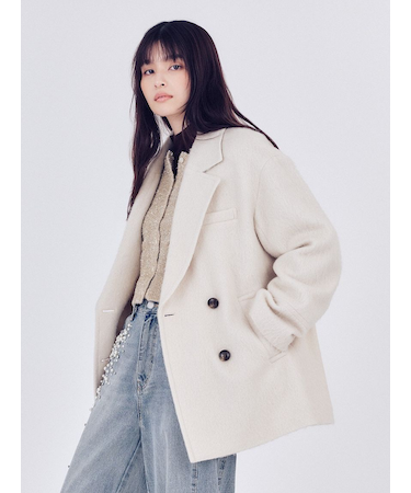 オーバーサイズウールシャギージャコット