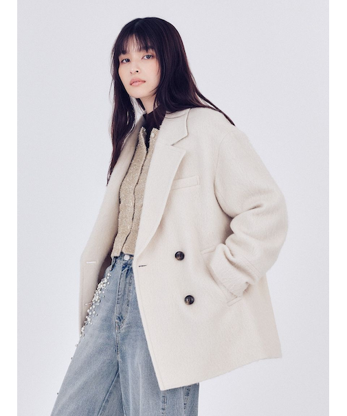 オーバーサイズウールシャギージャコット