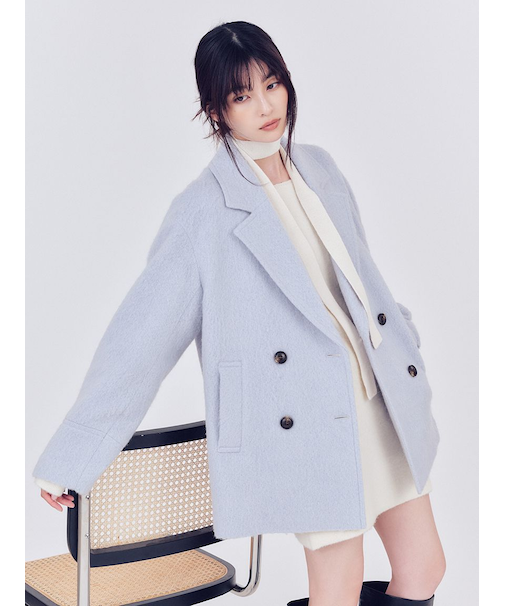 オーバーサイズウールシャギージャコット