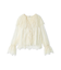 ラッフルカラーレイヤードレースブラウス